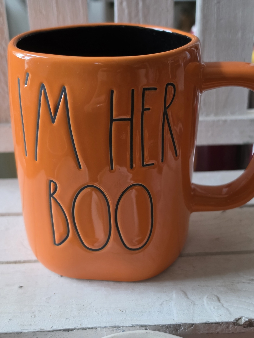 Rae Dunn Orange "I'm Her Boo" Ceramic Mug - Halloween Accent